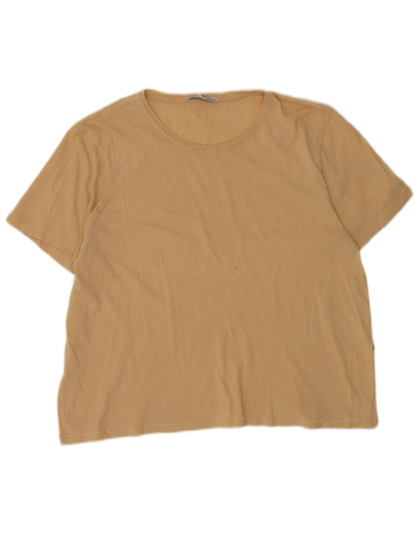 Zara Γυναικείο T-Shirt Top UK 16 Large Beige