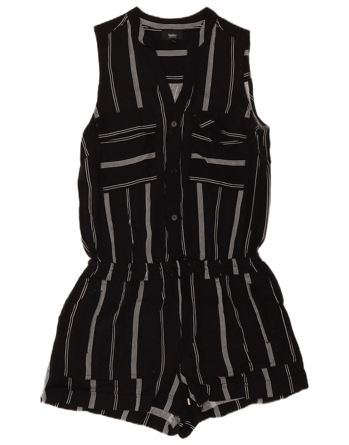 Mossimo Γυναικείο Αμάνικο Playsuit UK 6 XS Μαύρο ριγέ ρεγιόν