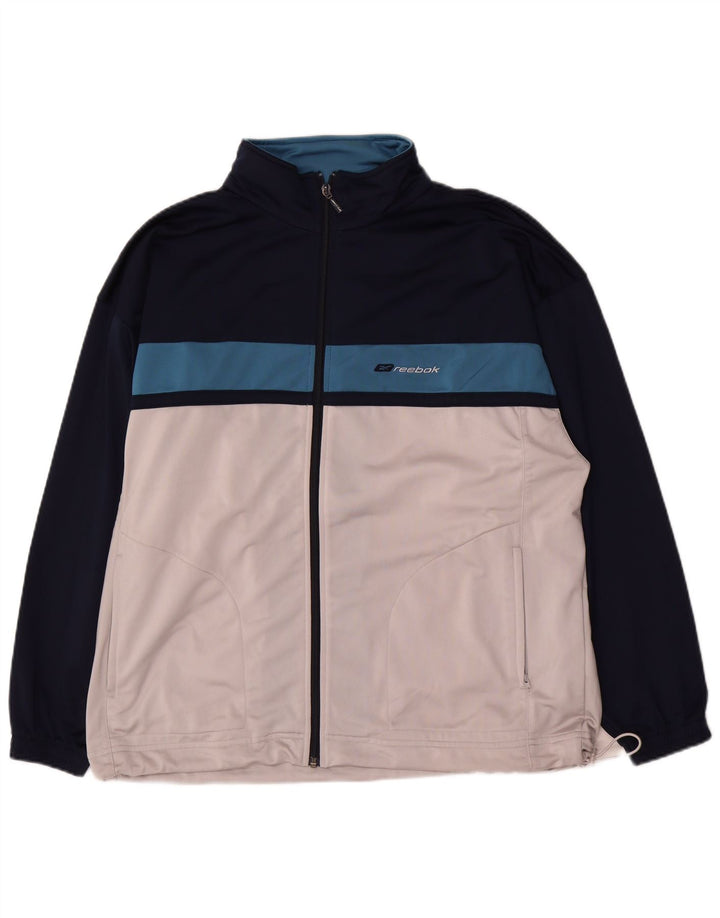 Ανδρική φόρμα Reebok Loose Fit Top Jacket Small White Colourblock