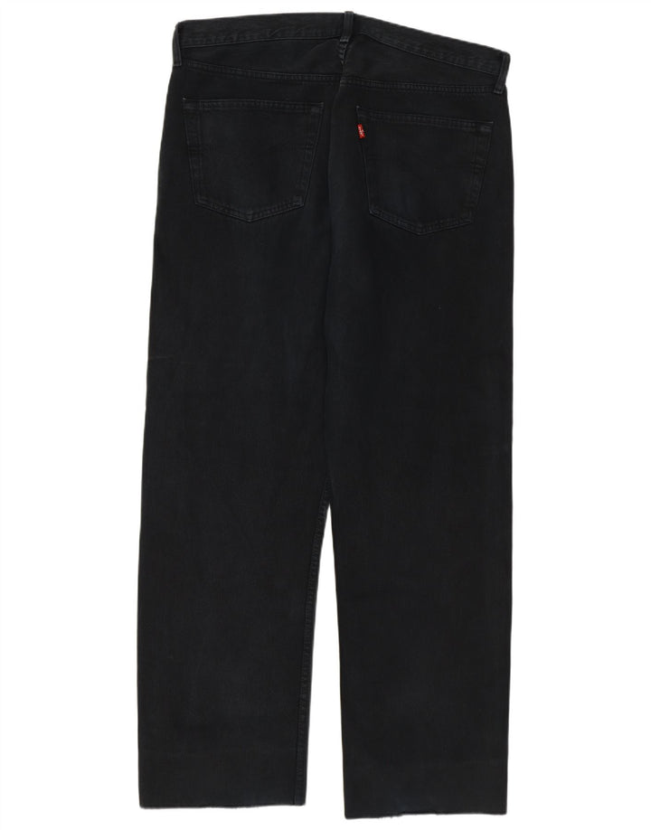 Ανδρικό τζιν Levi's Straight W38 L31 Μαύρο βαμβακερό