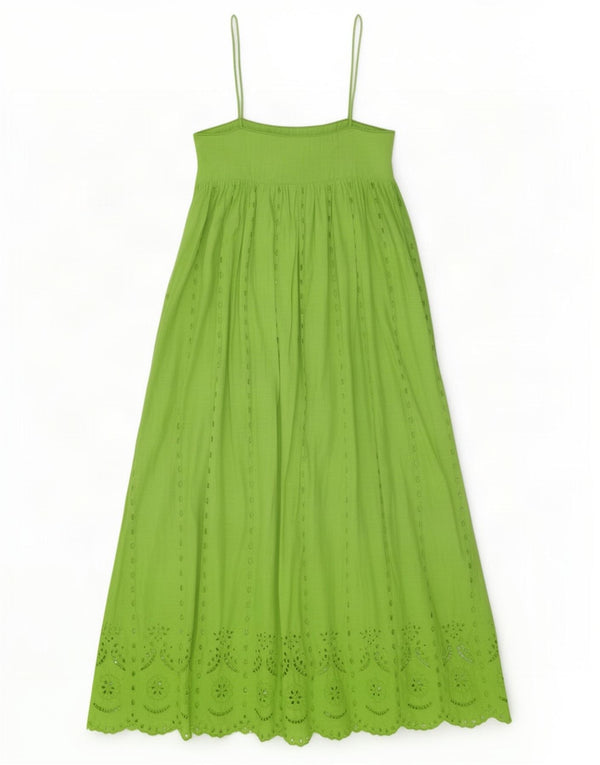 Zara Womens Sundress UK 14 Large Green Cotton