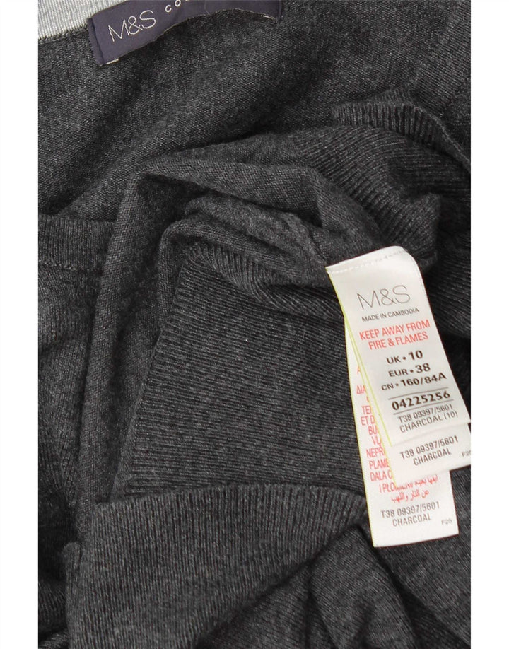 Marks & Spencer Γυναικείο πουλόβερ ζακέτα UK 10 Small Grey Viscose