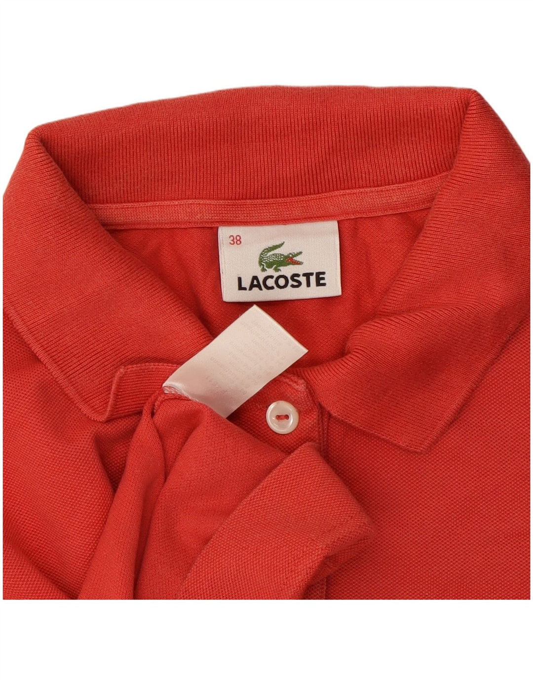 Γυναικείο πουκάμισο Polo Lacoste Νούμερο 38 Μεσαίο κόκκινο βαμβακερό