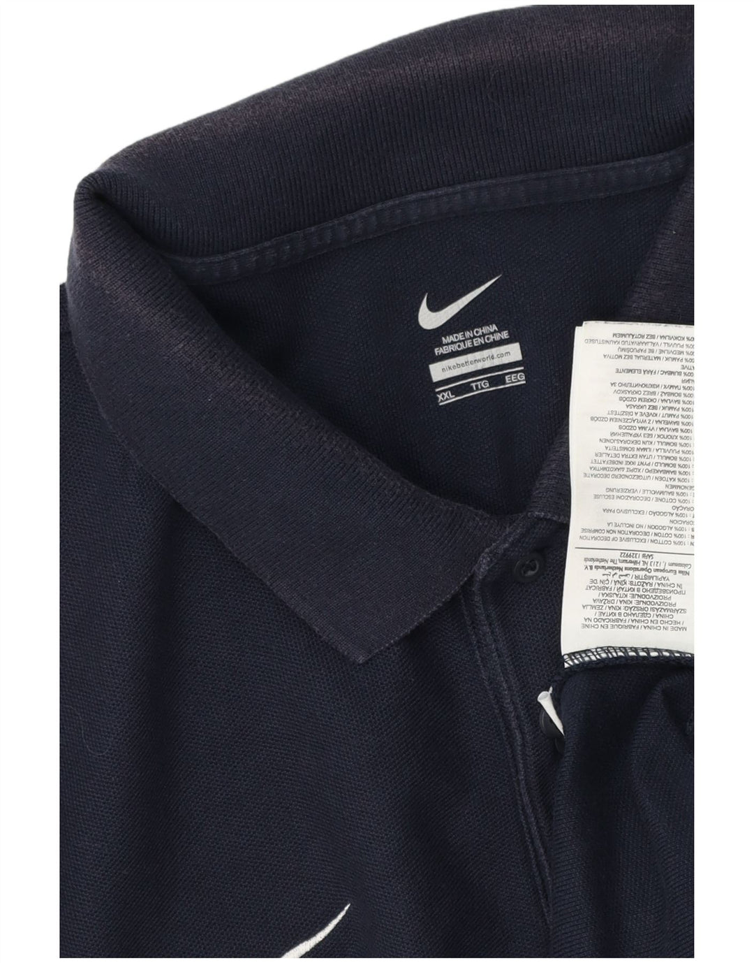 Ανδρικό μπλουζάκι πόλο Nike 2XL Navy Blue, βαμβακερό