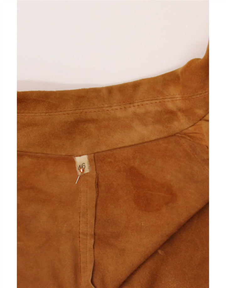 Vintage Ανδρικό Suede Jacket IT46 Small Beige