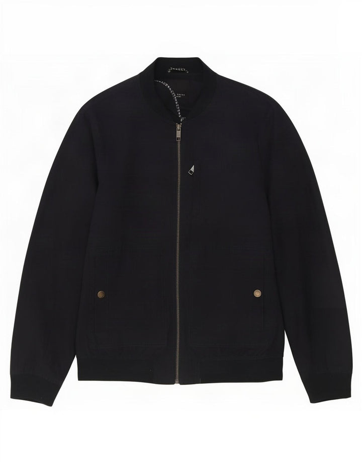 Ted Baker Ανδρικό μπουφάν Bomber Size 6 2XL Navy Blue Polyester