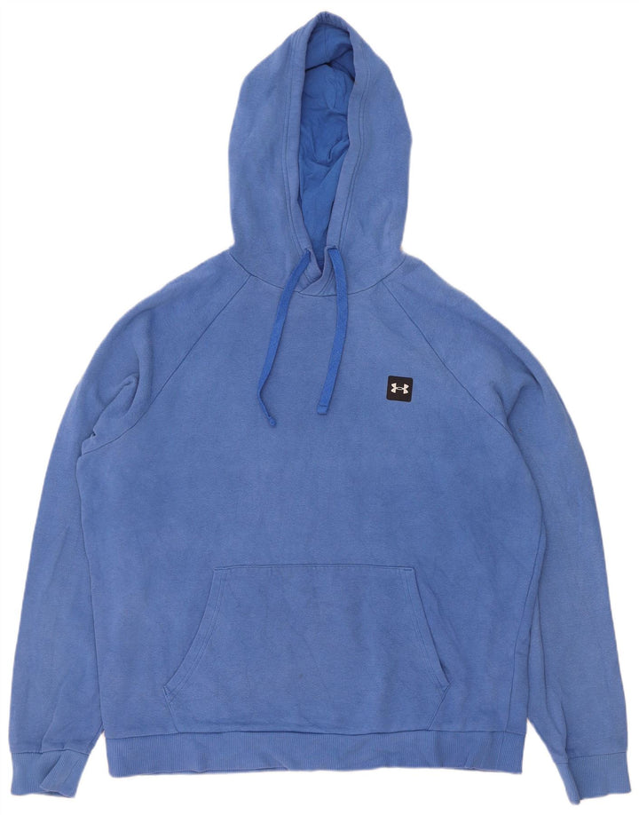Under Armour Ανδρικό Hoodie Jumper Μεγάλο Μπλε Βαμβακερό