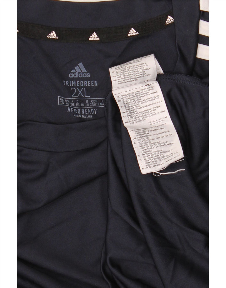 Adidas Ανδρικό T-Shirt Aeroready Top 2XL Navy Blue Polyester