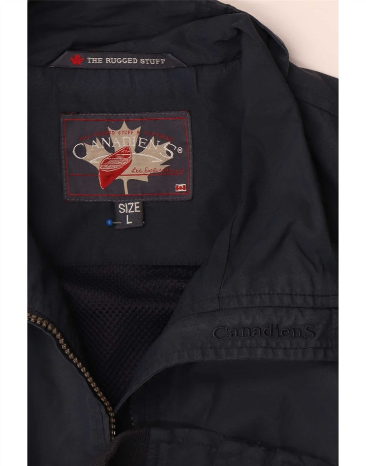 Canadiens Mens Bomber Jacket UK 40 Large Navy Blue