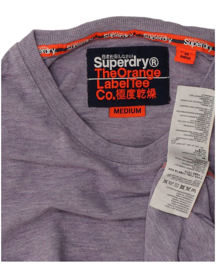 Ανδρικό T-Shirt SUPERDRY Τοπ μεσαίο μωβ βαμβακερό
