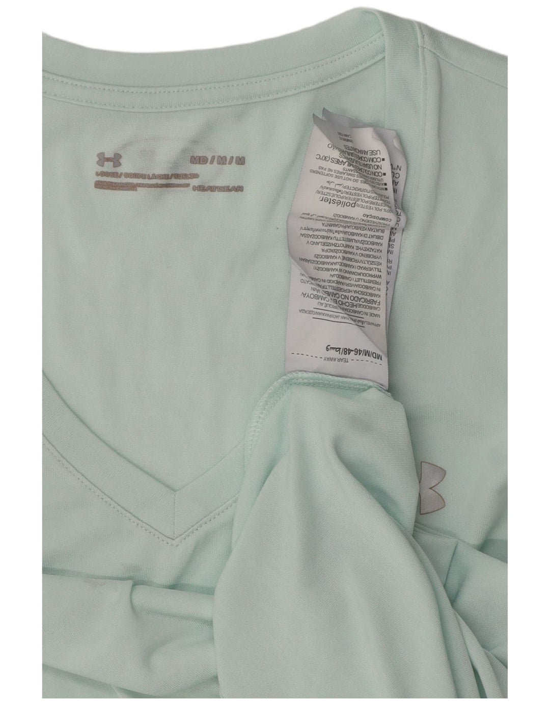 Γυναικείο μπλουζάκι UNDER Armour Top 14 μεσαίου τιρκουάζ πολυεστέρας Ηνωμένου Βασιλείου