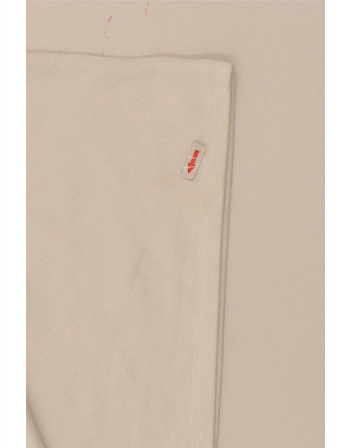Champion Womens Oversized Crop Graphic Μακρυμάνικο UK 10 Small White