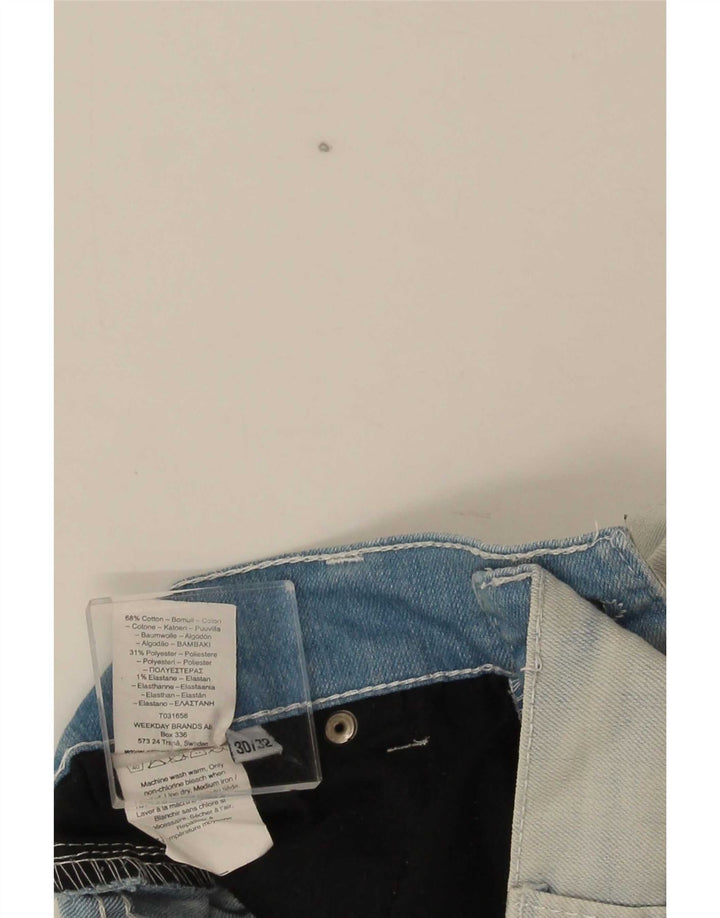 Φτηνό Monday Ανδρικό Slim Jeans W30 L32 Λευκό βαμβακερό