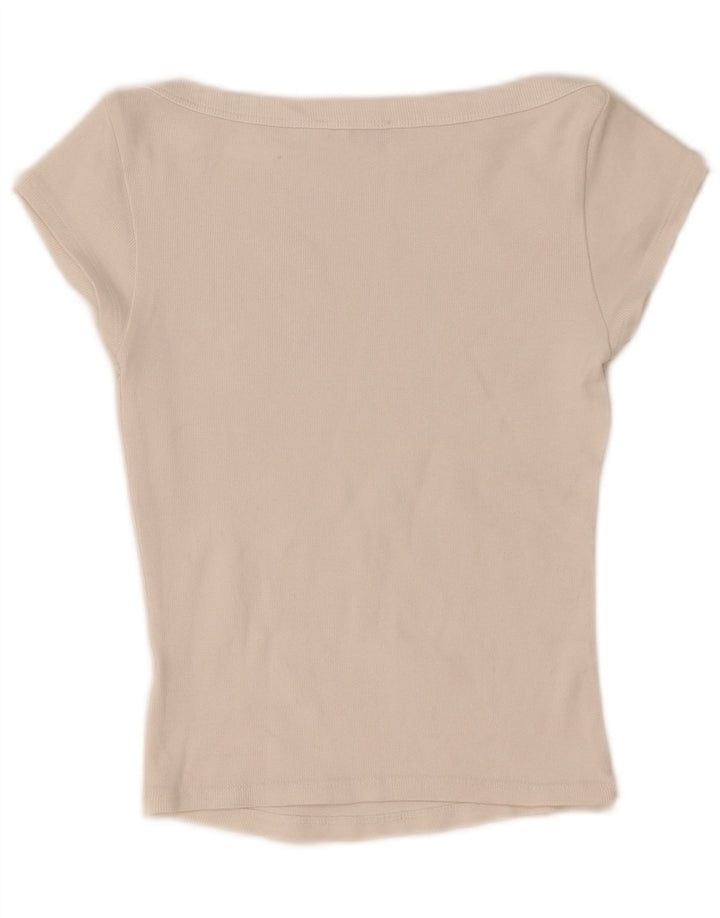 Zara Γυναικείο T-Shirt T-Shirt Top UK 12 Medium White