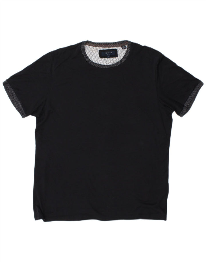 TED BAKER Ανδρικό T-shirt Top Size 3 Βαμβακερό μεσαίο Navy Blue