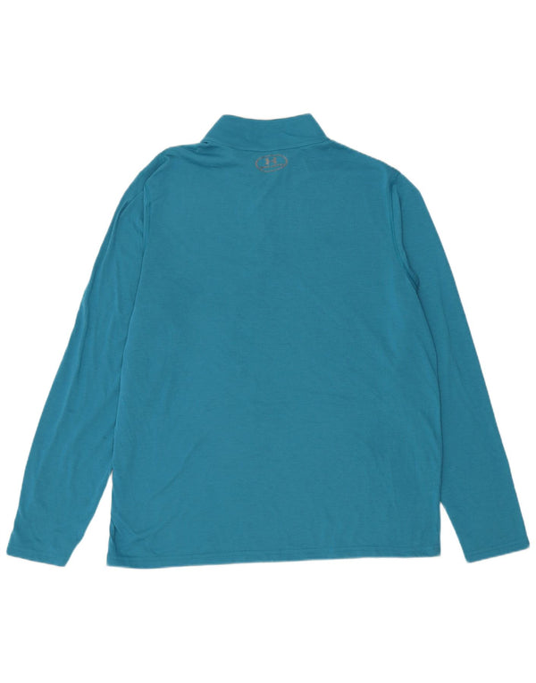 Ανδρική φόρμα πουλόβερ με φερμουάρ Heat Gear Under Armour Top Large Blue