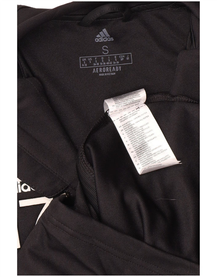 Γυναικεία αθλητική φόρμα ADIDAS Wisconsin Graphic Top Jacket UK 8/10 Small Black