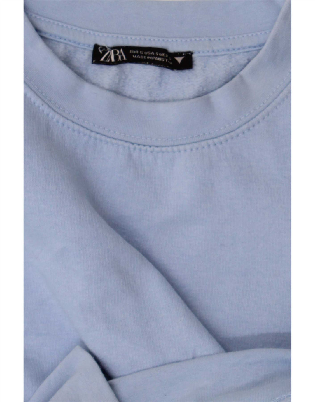 Zara Γυναικεία φούτερ Crop Oversized Jumper UK 10 Small Blue