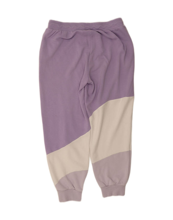 Puma γυναικεία φόρμα παντελόνι Joggers UK 16 Large Purple Colourblock