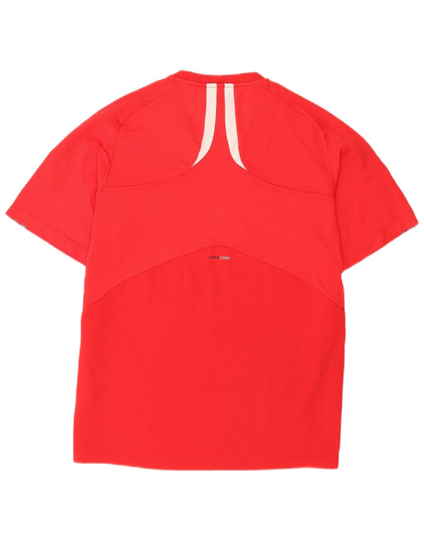 Ανδρικό κοντομάνικο T-shirt Adidas κανονικό τοπ μεγάλο κόκκινο χρώμα