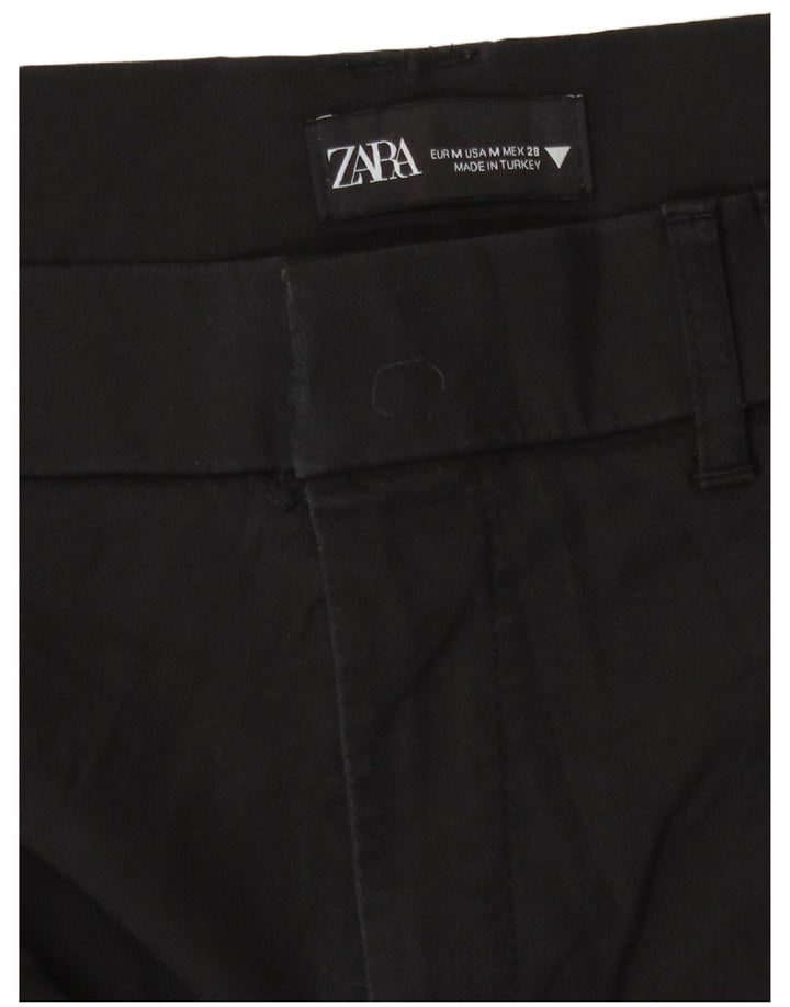 Zara Γυναικείο Flare Casual Παντελόνι Medium W28 L33 Μαύρο βαμβακερό