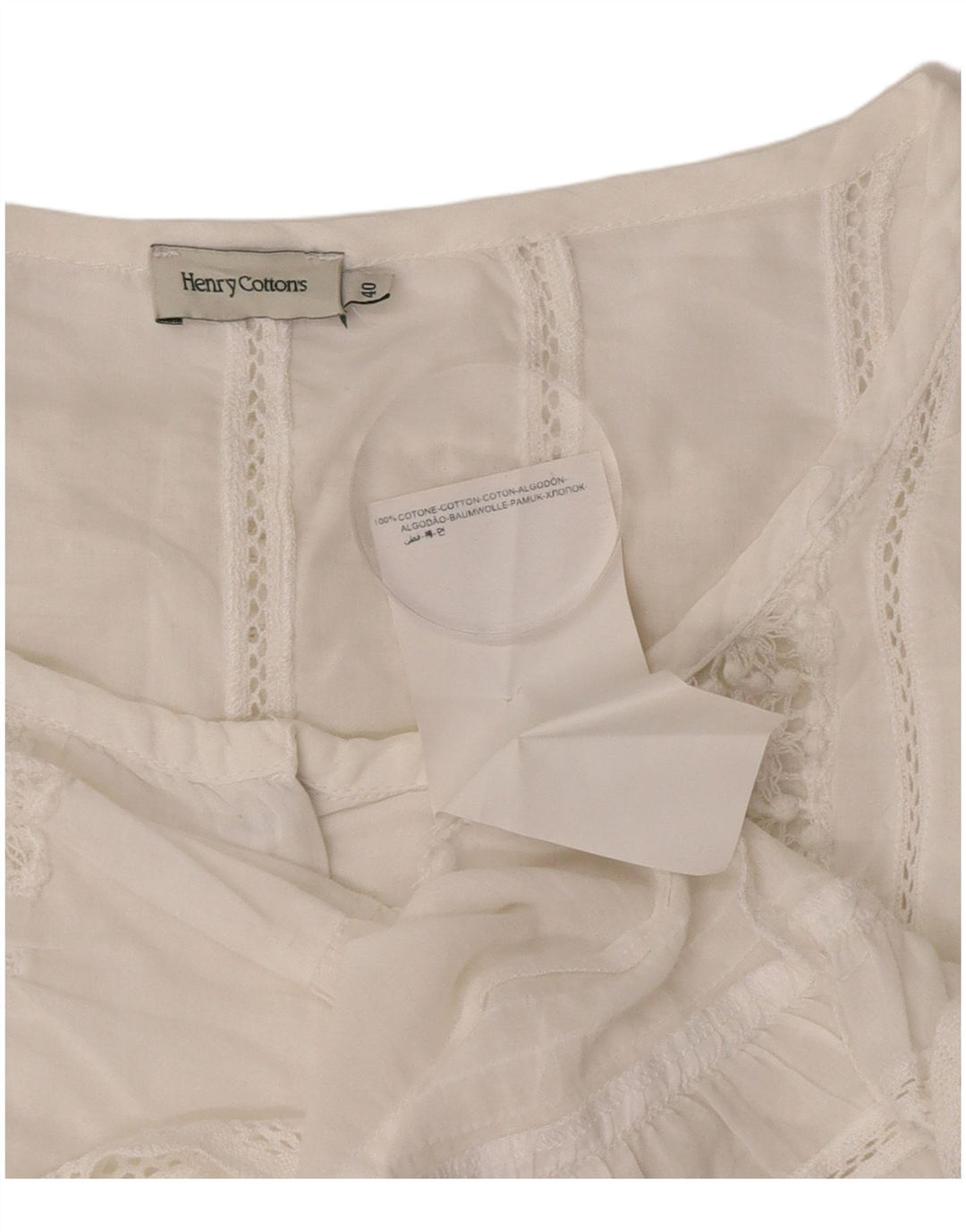 Henry s Γυναικείο μανίκι 3/4 υπερμεγέθη χιτώνα IT 40 Small White