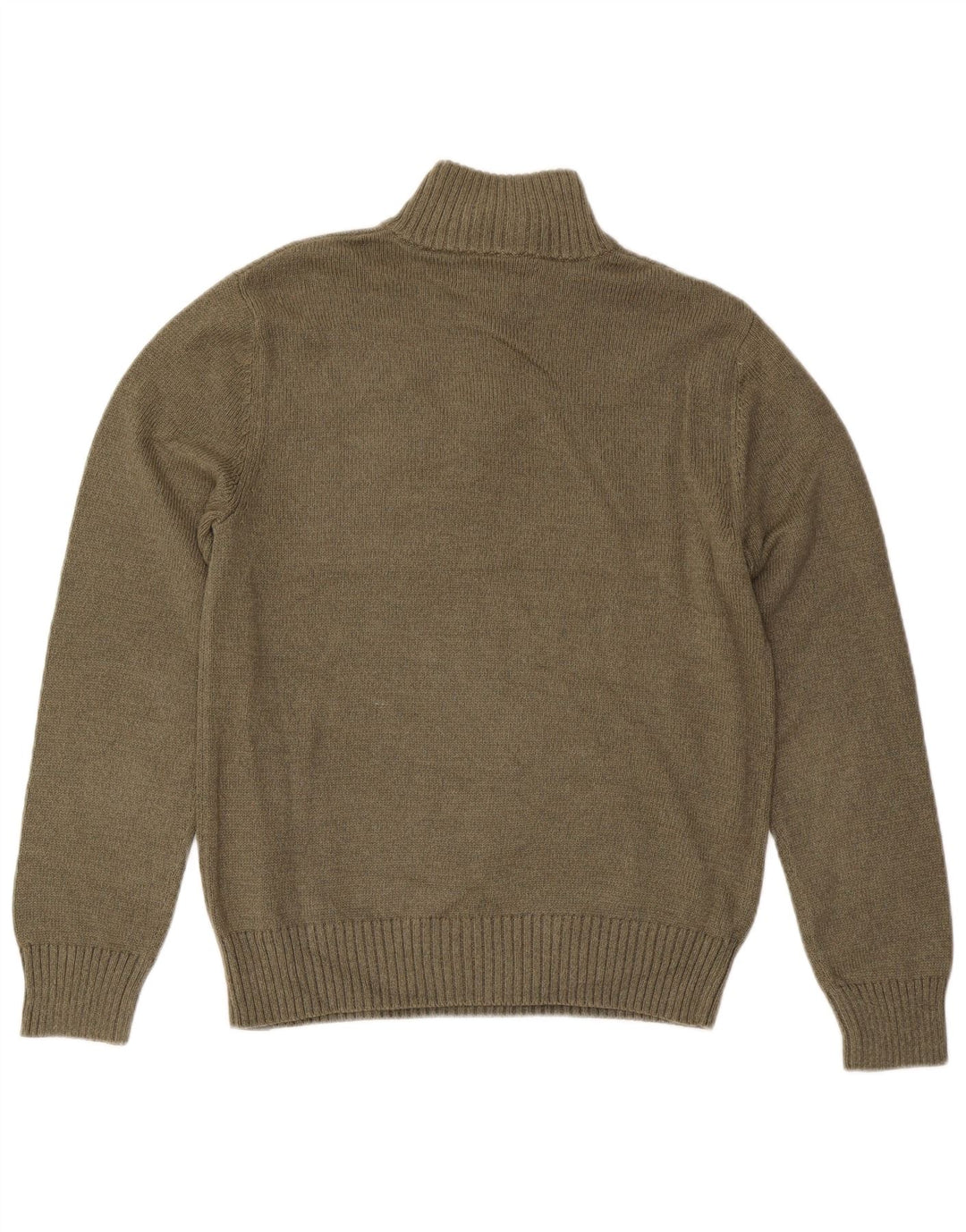 EDDIE BAUER Ανδρικό πουλόβερ πουλόβερ με φερμουάρ Μικρό χακί βαμβακερό