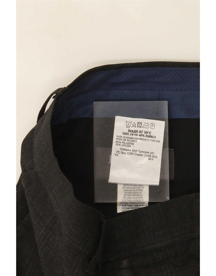 Marks & Spencer Ανδρικό Super Slim Fit Παντελόνι W32 L33 Grey Check