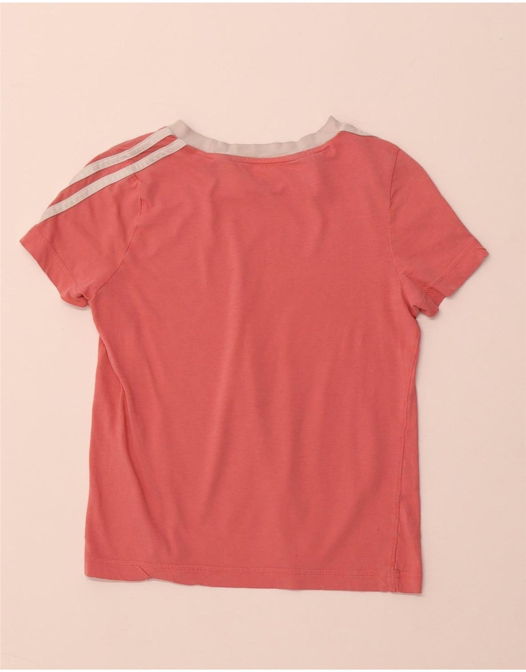 ADIDAS Girls T-Shirt Top 9-10 Years Pink Cotton