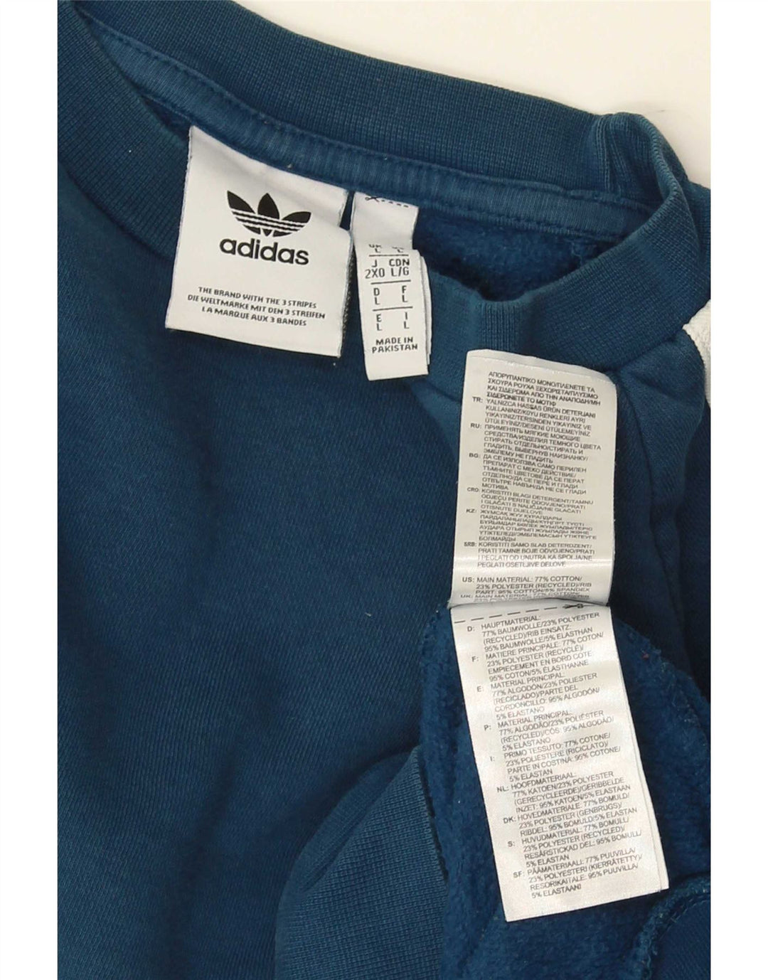 Ανδρικό φούτερ Adidas Jumper μεγάλο μπλε βαμβακερό