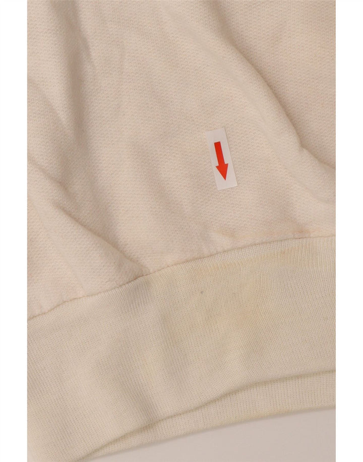 Vintage γυναικείο φούτερ με κουμπιά Jumper IT 44 Medium White Colourblock