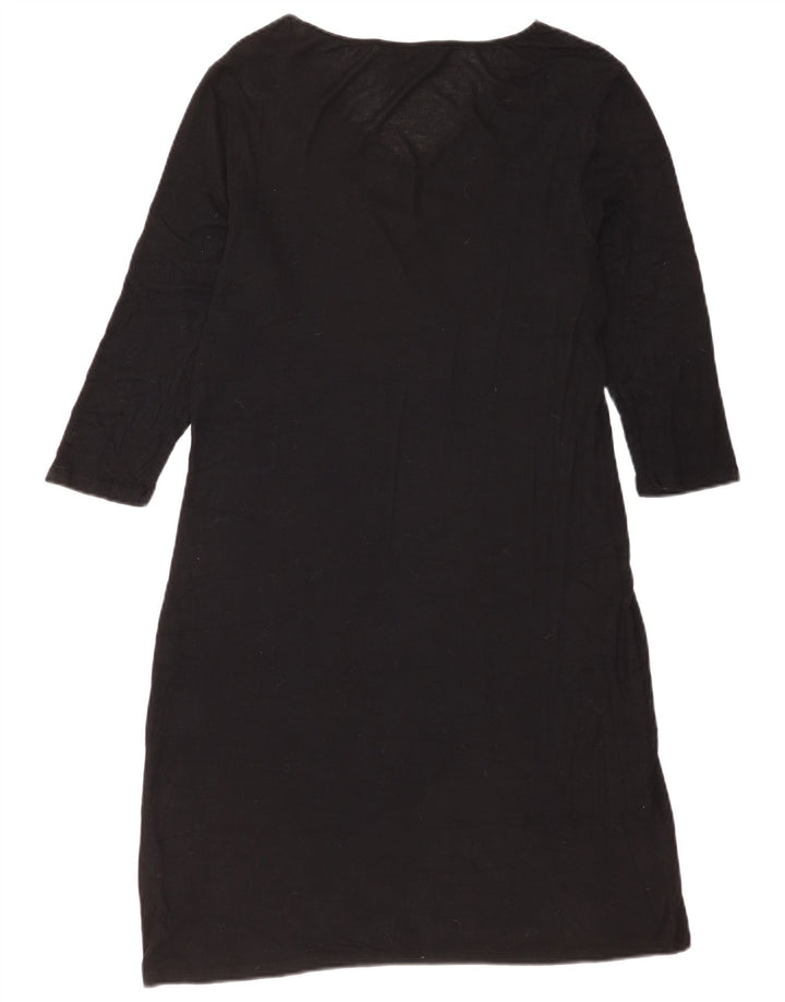 Marks & Spencer Γυναικείο φόρεμα 3/4 μανίκι Shift UK 14 Large Black Modal