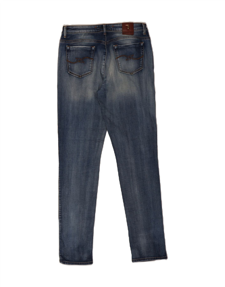 TRUSSARDI Womens Skinny Jeans W32 L31 Blue Vintage Trussardi and Second-Hand Trussardi from Messina Hembry 