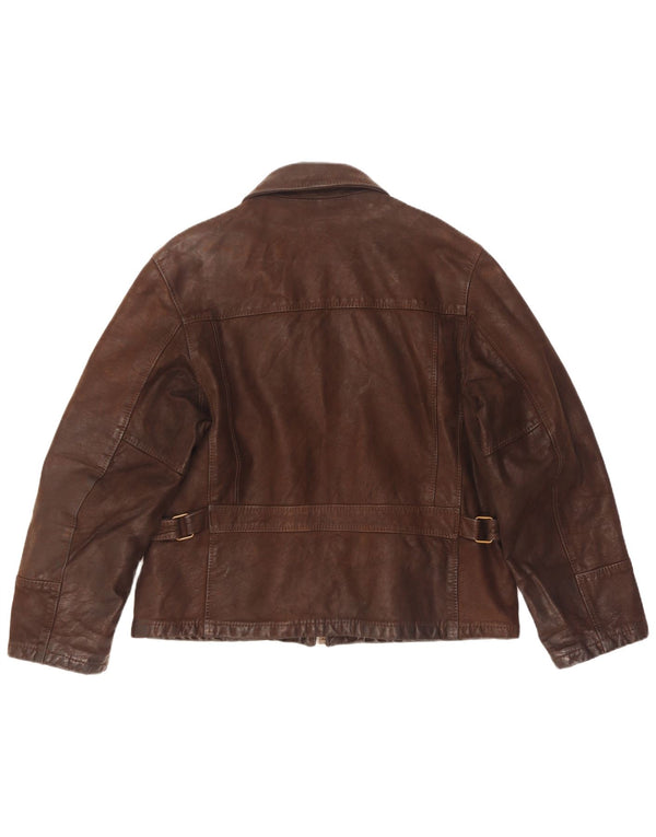 Δερμάτινο μπουφάν Donna Pelle Ανδρικό Loose Fit Δερμάτινο IT 46 Small Brown
