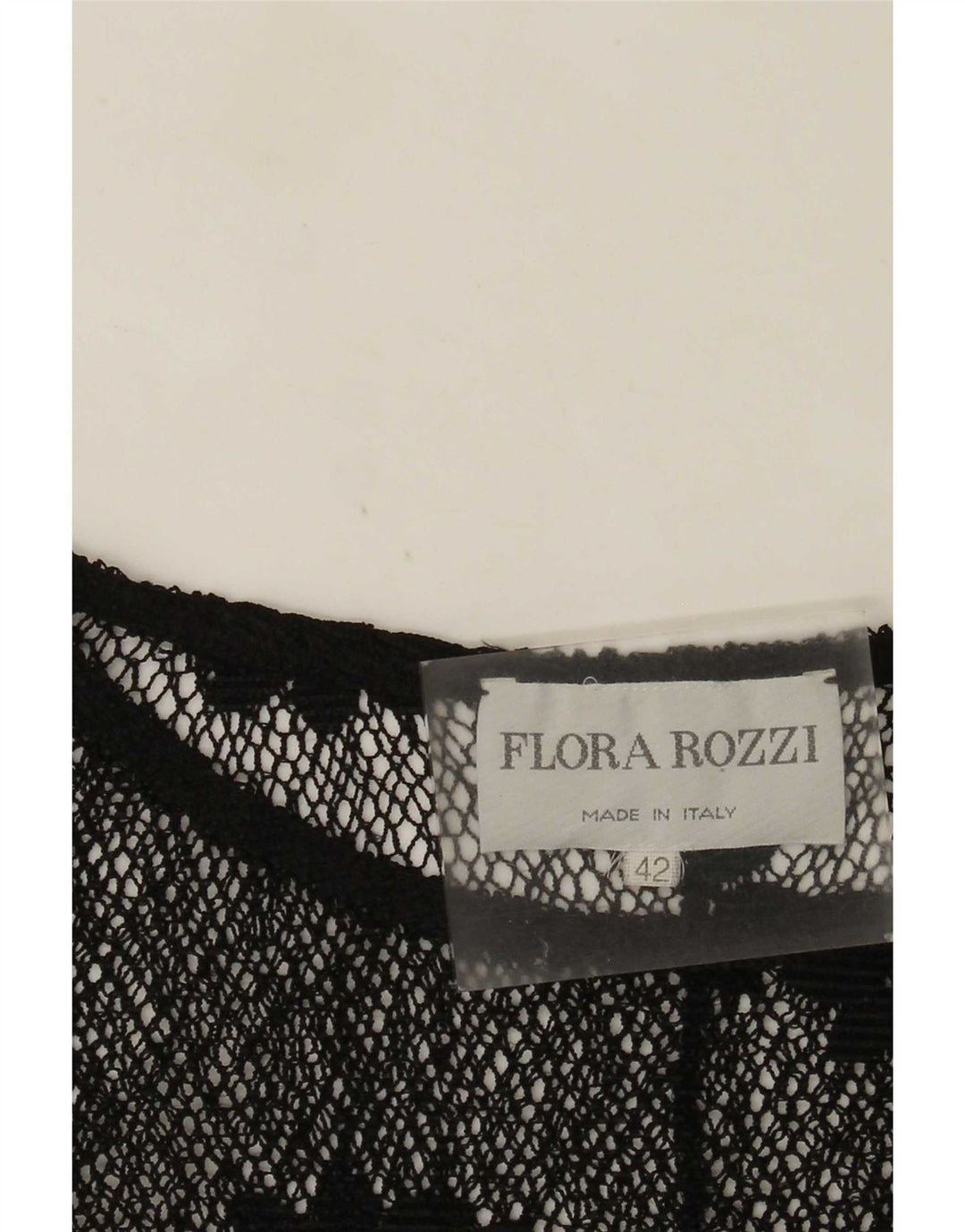 Vintage γυναικείο κορμάκι See Through Lace IT 42 Medium Black Floral