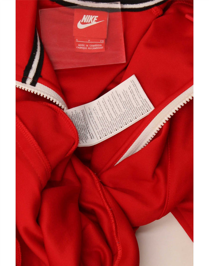 Ανδρικό πουλόβερ Nike με φερμουάρ με κουκούλα, μικρό κόκκινο χρώμα από πολυεστέρα