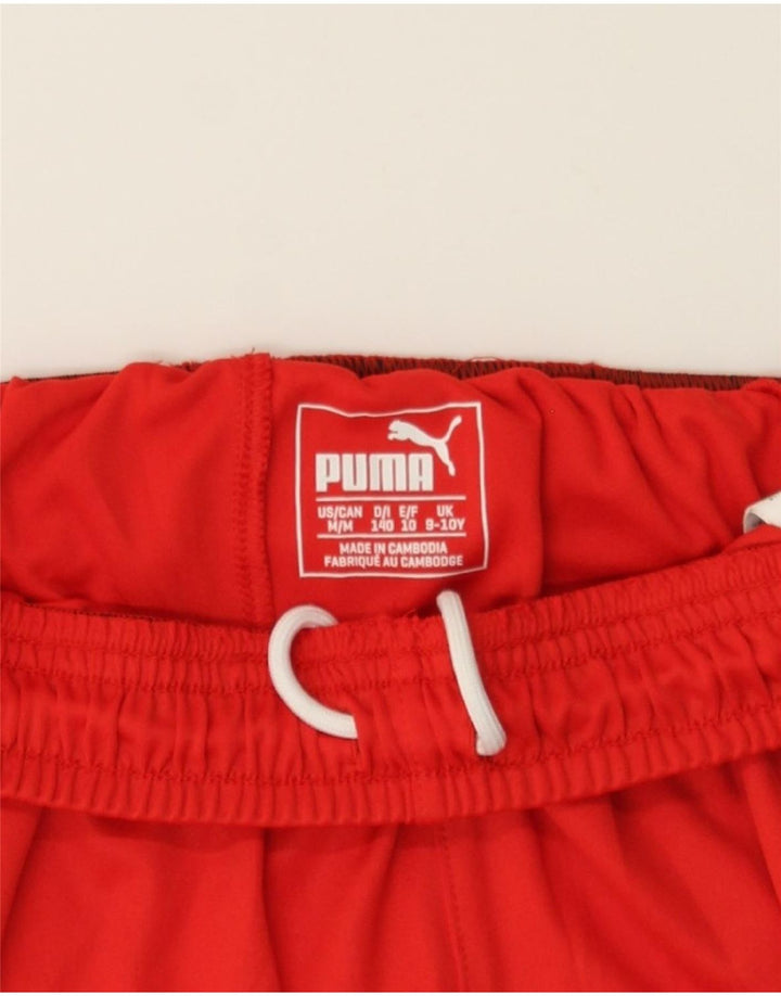 PUMA Boys Sport Shorts 9-10 Years  Red Polyester Vintage Puma and Second-Hand Puma from Messina Hembry 