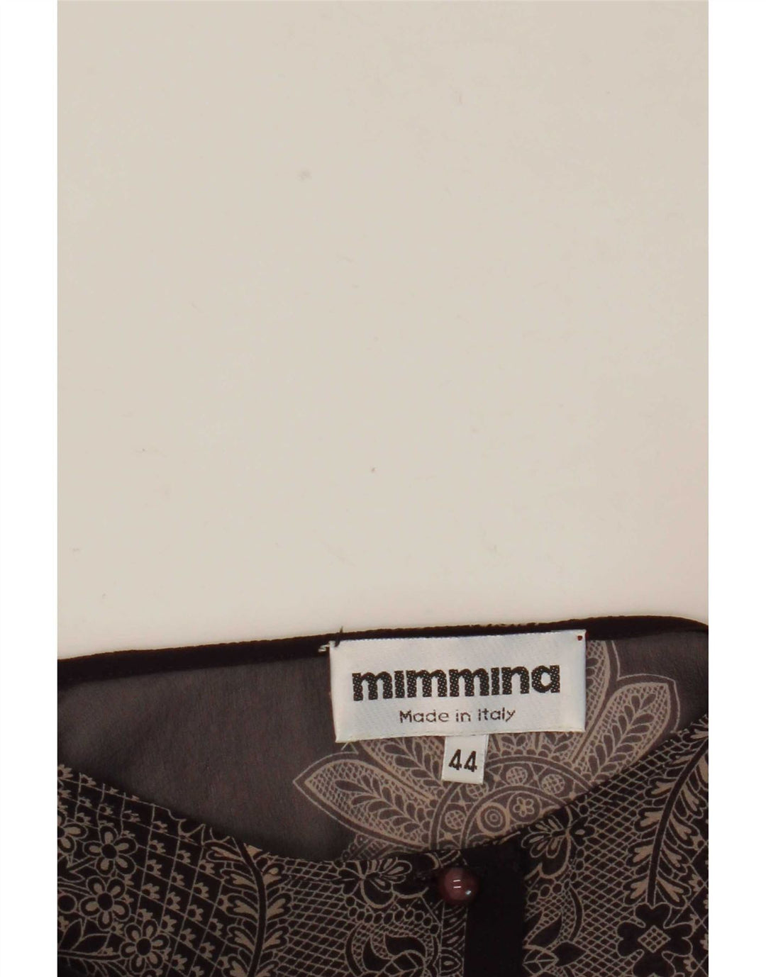 MIMMINA Γυναικεία Πουκάμισο See Through Μπλούζα IT 44 Medium Black Floral