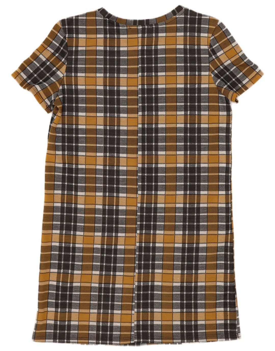 Zara Γυναικείο φόρεμα Trafaluc Shift UK 10 Small Yellow Check