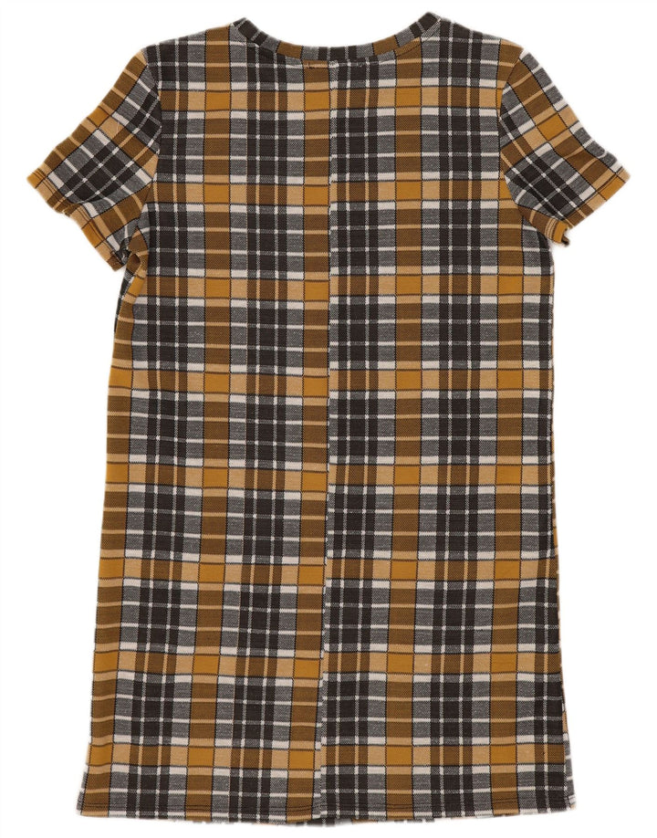 Zara Γυναικείο φόρεμα Trafaluc Shift UK 10 Small Yellow Check