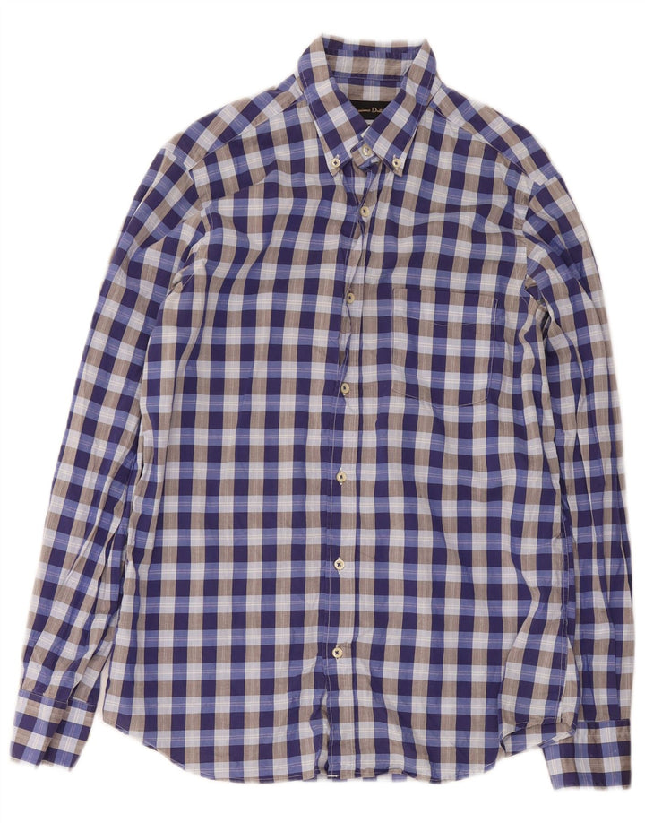 Ανδρικό πουκάμισο Massimo Dutti Casual Fit Medium Blue Gingham