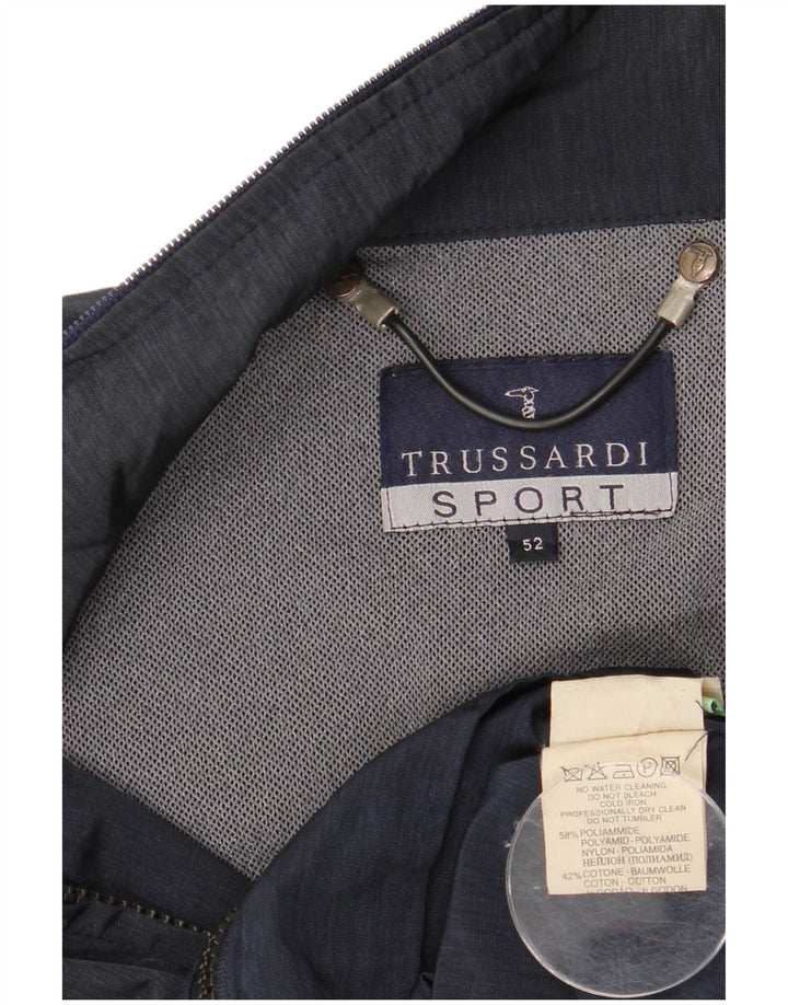 Ανδρικό μπουφάν Trussardi Rain IT 52 XL Navy Blue Polyamide
