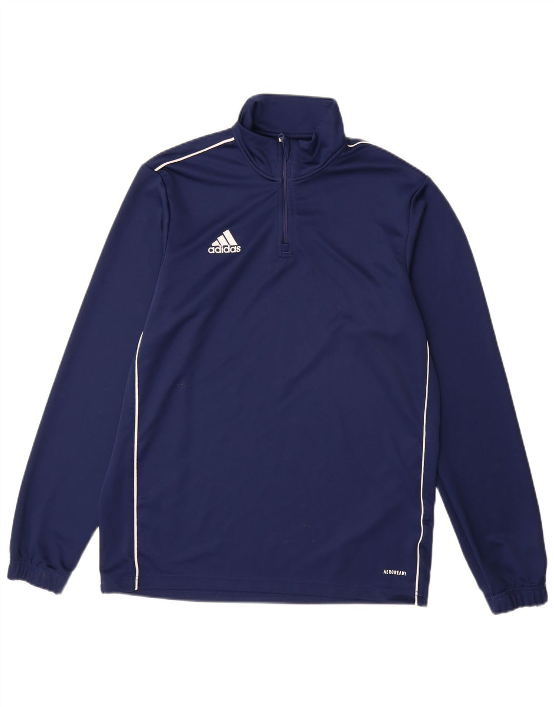 Ανδρική φόρμα αθλητικής φόρμας ADIDAS Aeroready με φερμουάρ πουλόβερ τοπ μεγάλο μπλε ναυτικό