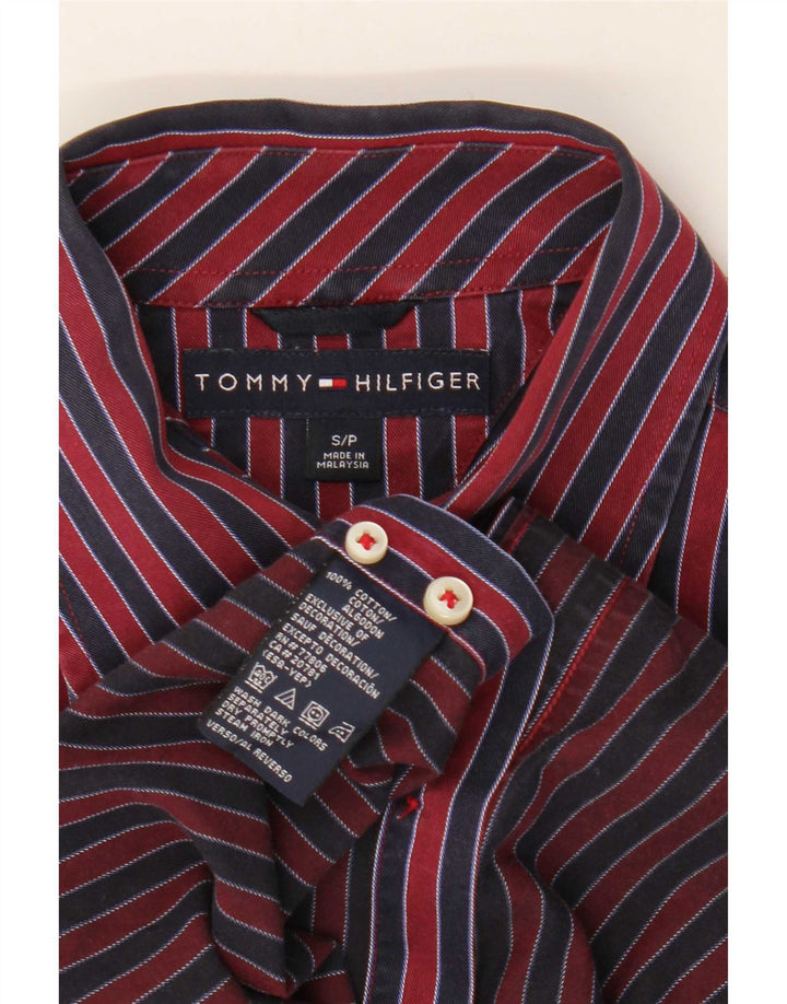 Ανδρικό πουκάμισο Tommy Hilfiger Μικρό κόκκινο ριγέ βαμβακερό
