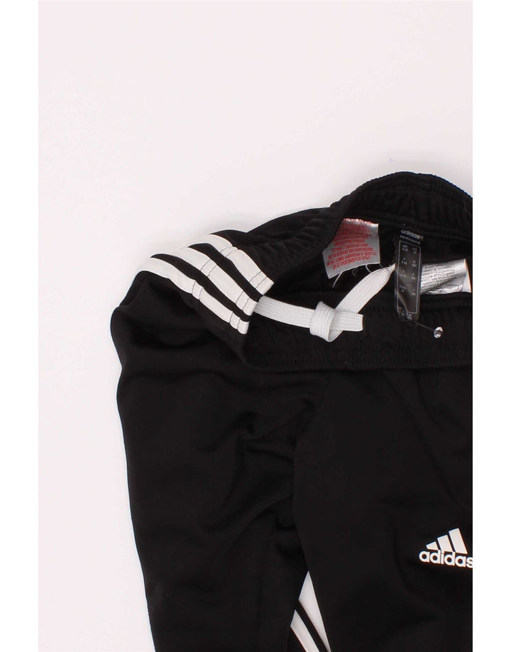 Adidas Boys Tracksuit Trousers Joggers 3-4 Years Black Polyester