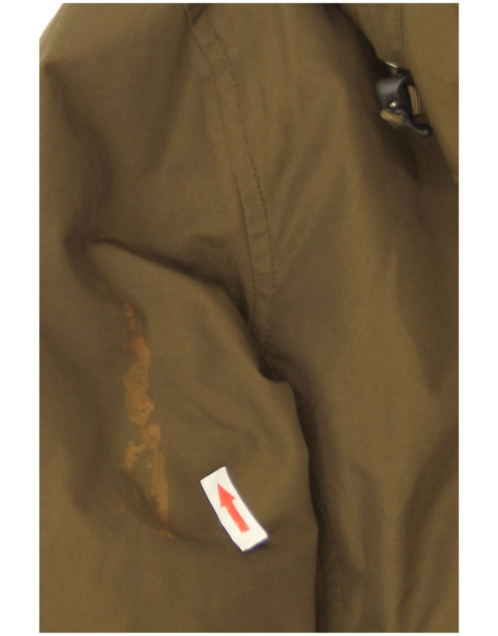 Woolrich Γυναικείο μπουφάν Parka με κουκούλα UK 14 Medium Khaki Cotton
