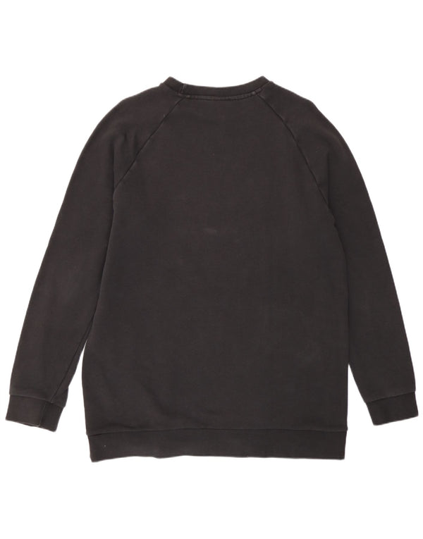 Γυναικείο Φούτερ Adidas Graphic Jumper UK 14 μεγάλο μαύρο βαμβακερό
