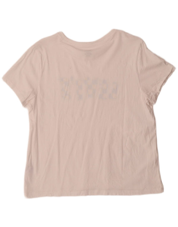 Γυναικείο γραφικό T-Shirt Levi's Top UK 18 XL Λευκό βαμβακερό
