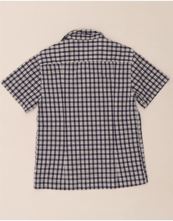 Stone Island Boys κοντομάνικο πουκάμισο 15-16 ετών Navy Blue Check