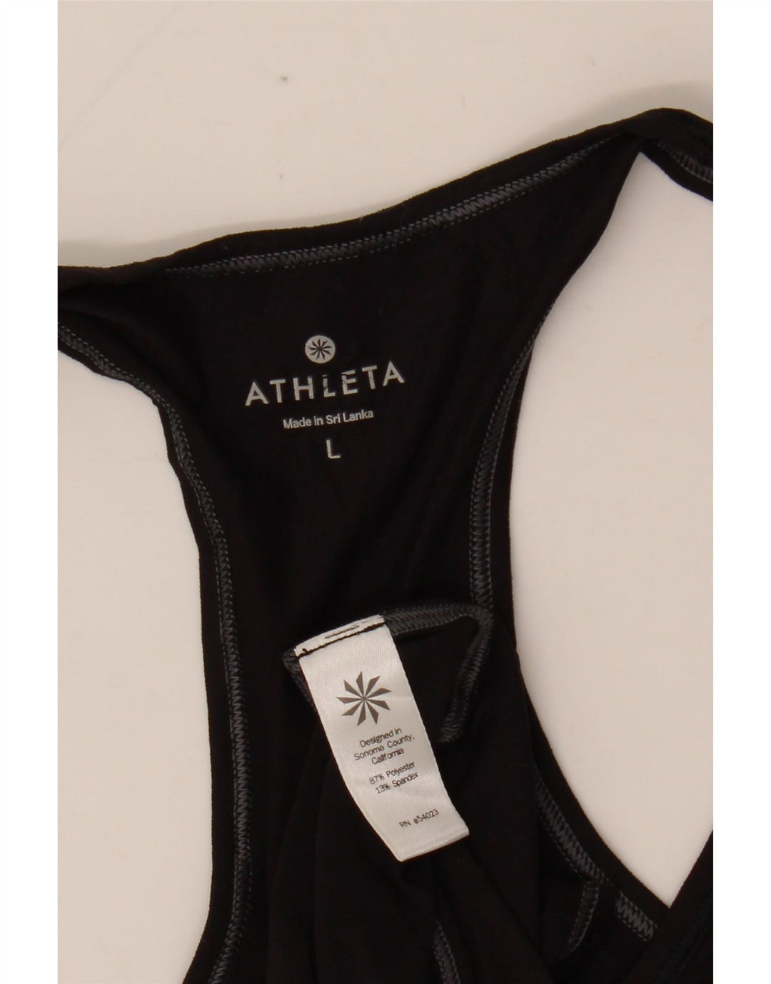 ATHLETA Γυναικείο Γιλέκο Τοπ UK 14 Large Μαύρο Πολυεστέρας